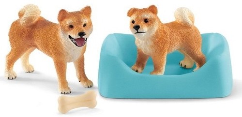 Mamma cucciolo shiba inu - e,