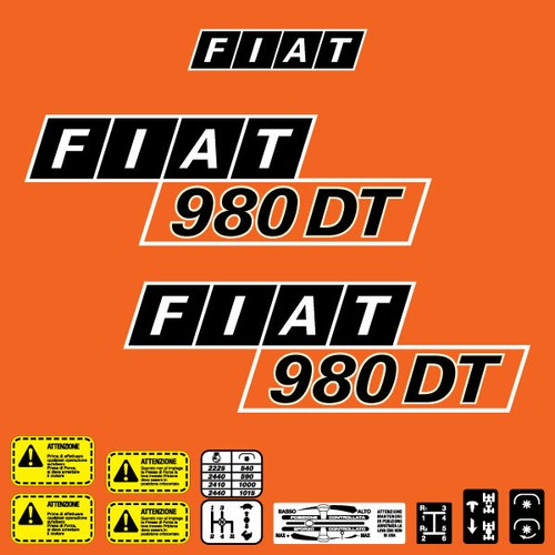 Fiat 980 adesivi - dt,