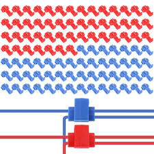 100 Pezzi Rubacorrente, Morsetti Di Derivazione Rosso E Blu, Connettore Derivazi