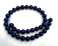 FILO DI PERLE IN PASTA DI LAPISLAZZULI MM 12 - LUNGHEZZA CM 43