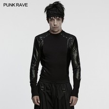 T-shirt uomo Punk Rave nera