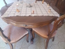 Tavolo da pranzo anni 70 in legno con 6 sedie