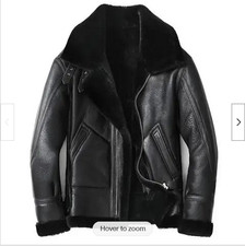 Giacca aviatore B3 RAF WW2 100% pelle di pecora uomo pelle volo bomber volante irvin