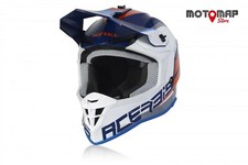  Casco Acerbis Linear Bianco blu arancio moto cross atv quad 0024473.245