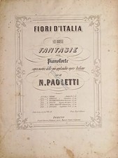 Spartiti - Fiori d'Italia - Fantasia per Pianoforte - Bellini - La Straniera
