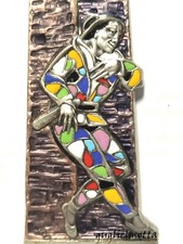 ARLECCHINO MASCHERA CARNEVALE SMALTI CLOISONNÉ PLACCA