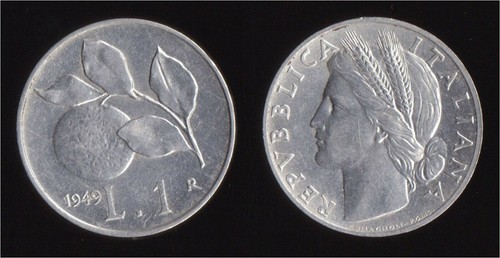 Lira 1949 arancio italia - lira,
