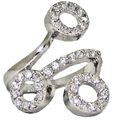 Zirconia cubica anello argento - cubica,