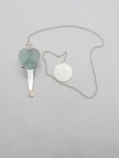 Segnalibro in Argento 925 con Cuore in Quarzo azzurro - segnapagina libro