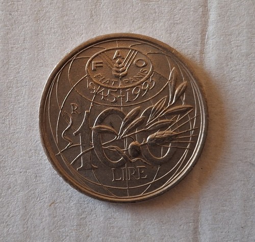 Moneta 100 lire fao piccola - moneta,