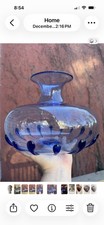 Vaso vintage in vetro blu