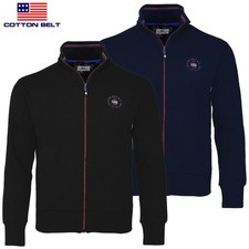 Felpa invernale uomo zip intera COTTON BELT blu e nero M L XL XXL 3XL