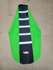 Kawasaki KX85 KX100 2014-2023 Coprisedile Moto Pinza a costine Grn/Blk/Bianco
