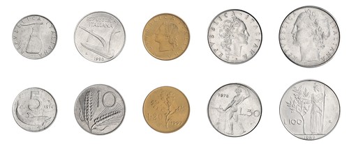 Italy 100 lire pieces set - italy,