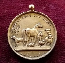 MEDAGLIA IN AG DORATO,FINE '800-SOCIETÀ ZOOTECNICA TORINO -Inc. ANGELO RESTELLI 