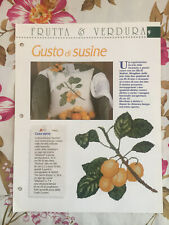 Schema punto croce Ricamo Frutta e verdura Susine susina cuscino