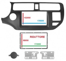 MASCHERINA AUTORADIO DOPPIO 2 DIN NERA KIA RIO VANO CORNICE 2012>2015 PHONOCAR