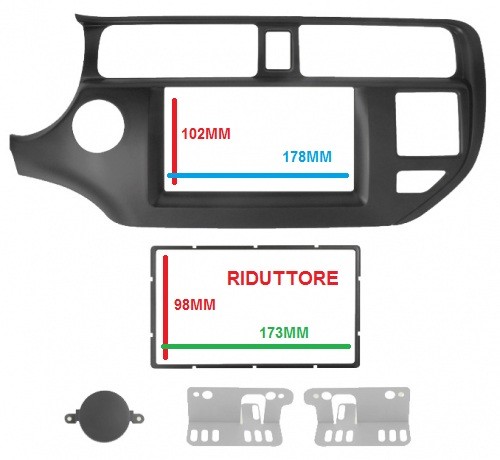 Mascherina autoradio doppio - autoradio, 2