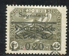 1921 FIUME LIRE 0.20 SU 0.45 C
