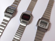 Lotto di 3 orologi digitali LCD ESA 942.711 Edox e Thermidor e a LED non testati