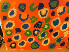 QUADRO DIPINTO A MANO ACRILICO SU LEGNO cm 30 x 40