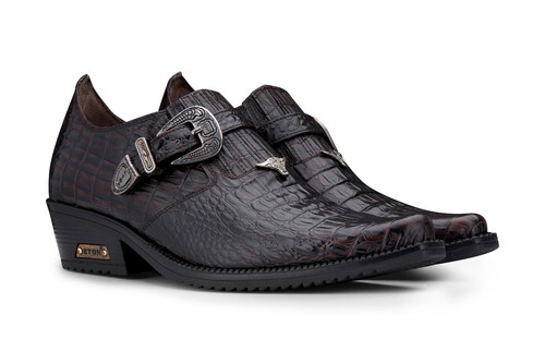 Uomo vera pelle western scarpe - vera,