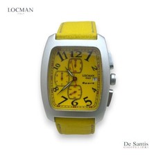 Orologio Locman Sport Cronografo unisex originale Cassa Alluminio 39 Giallo Data