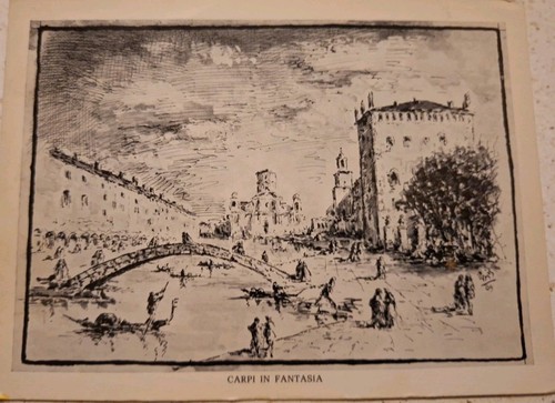 Cartolina antica carpi - cartolina, in
