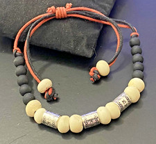 Bracciale pietre dure di onice da uomo donna braccialetto con perle in legno