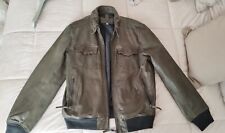 Giubbotto Verde in vera pelle - Conbipel - Tg 54