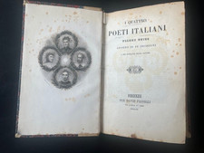 I Quattro Poeti Italiani 1840-1844 Editore Passigli Firenze