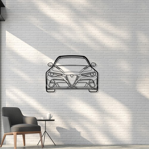 Alfa romeo giulia badge - alfa, steel