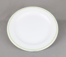 Set 8 Piatti piani in ceramica Bianca SCI LAVENO Vintage decorazione filo oro