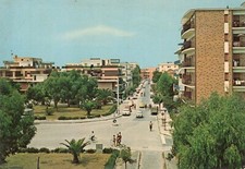 CARTOLINA ANIMATA 1979 ITALIA CASERTA MONDRAGONE VIALE EUROPA ITALY postcard