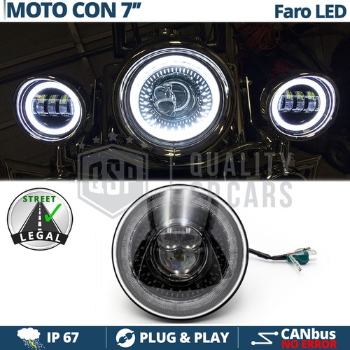 Faro led per moto - 7'',