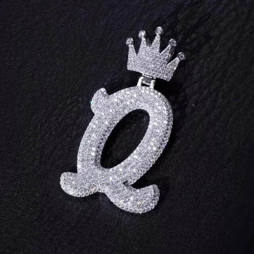 Ciondolo lettera corona - lettera, q