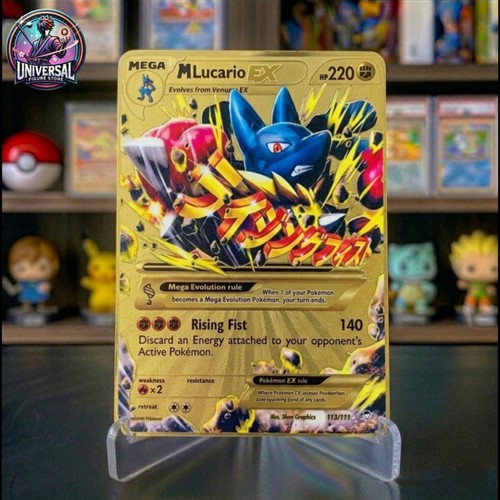 Pokemon card mega lucario - card,