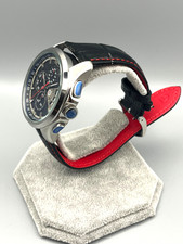 BLACK FRIDAY Orologio uomo Cronografo datario acciaio Zaffiro Vera Pelle  Quarz