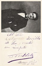 Cartolina fotografica firmata