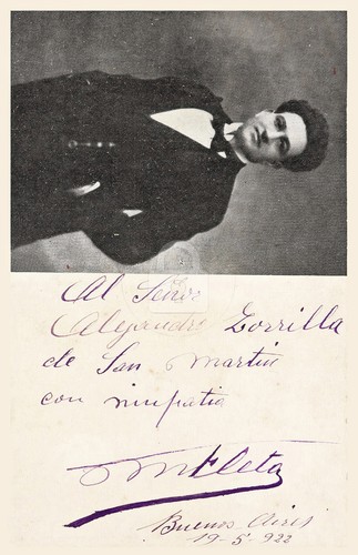 Cartolina fotografica firmata