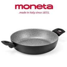 MONETA TEGAME DIANA PADELLA BASSA 2 MANICI ANTIADERENTE PIETRA CM 28 INDUZIONE