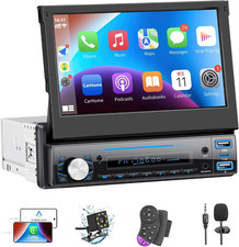 Autoradio 1 Din Con Carplay ＆ Android Auto, Stereo Auto Scomparsa Con Schermo 7 