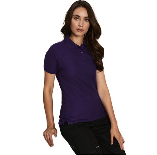 Polo donna prugna maglietta
