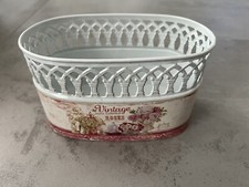 Cesto metallo bianco