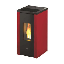 STUFA A PELLET PEGASO VERA 7 7KW 138 MC COLORE ROSSO OFFERTA CON VENTILAZIONE