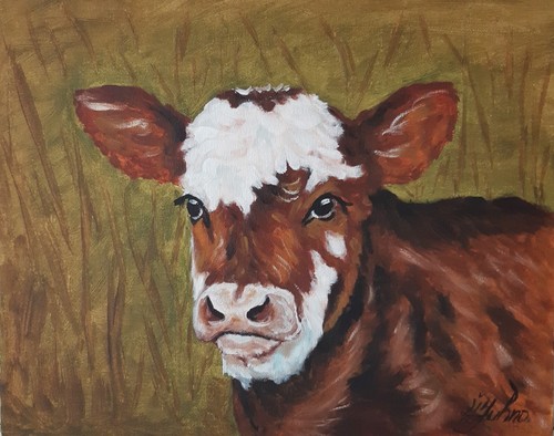 Quadro originale mucca arte
