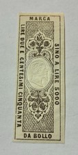 Marca da Bollo : Lire Due E Centesimi Cinquanta