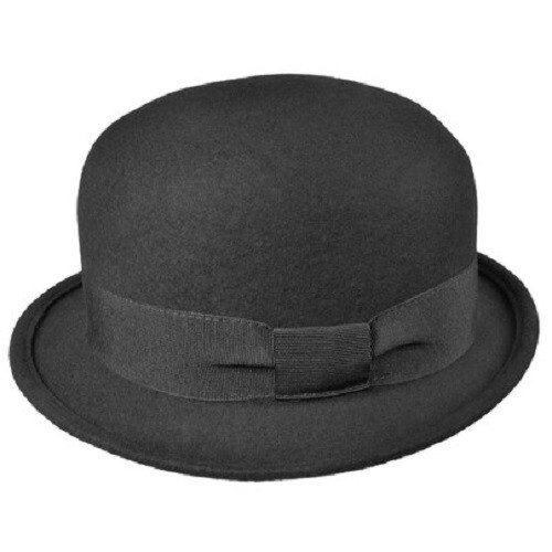Cappello bombetta nera 100 - nera, 100%