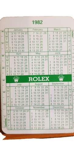 Calendario rolex vintage - calendario,