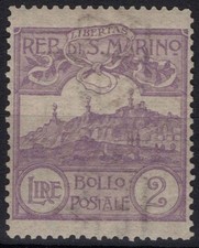 San marino 1903 veduta lire - san, 2